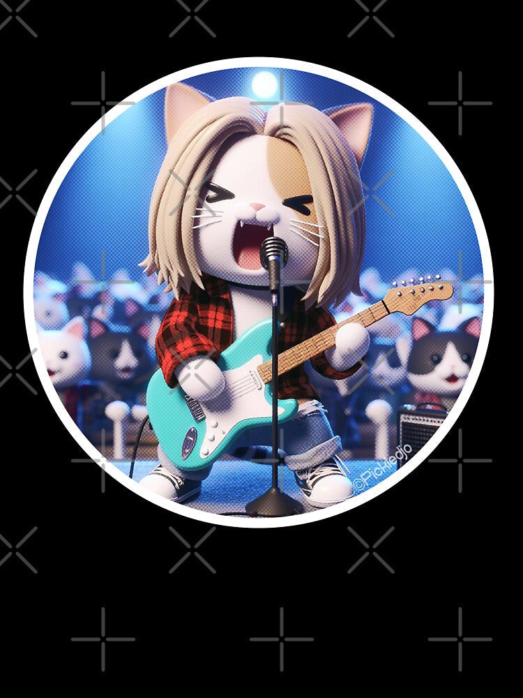 Grunge Cat by PickledjoArt Unisex
