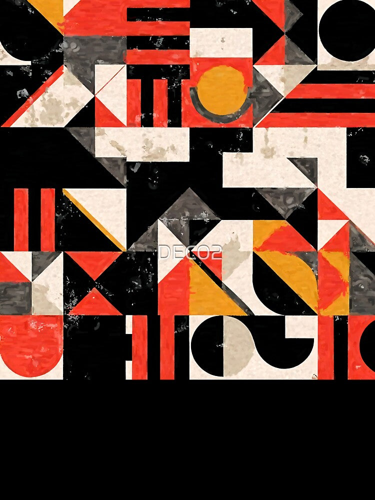 Mid-Century Modern Bauhaus Grunge-Inspired Abstract Design by DEC02 Unisex
