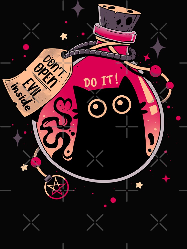 Bottled Menace - Evil Black Cat by Snouleaf