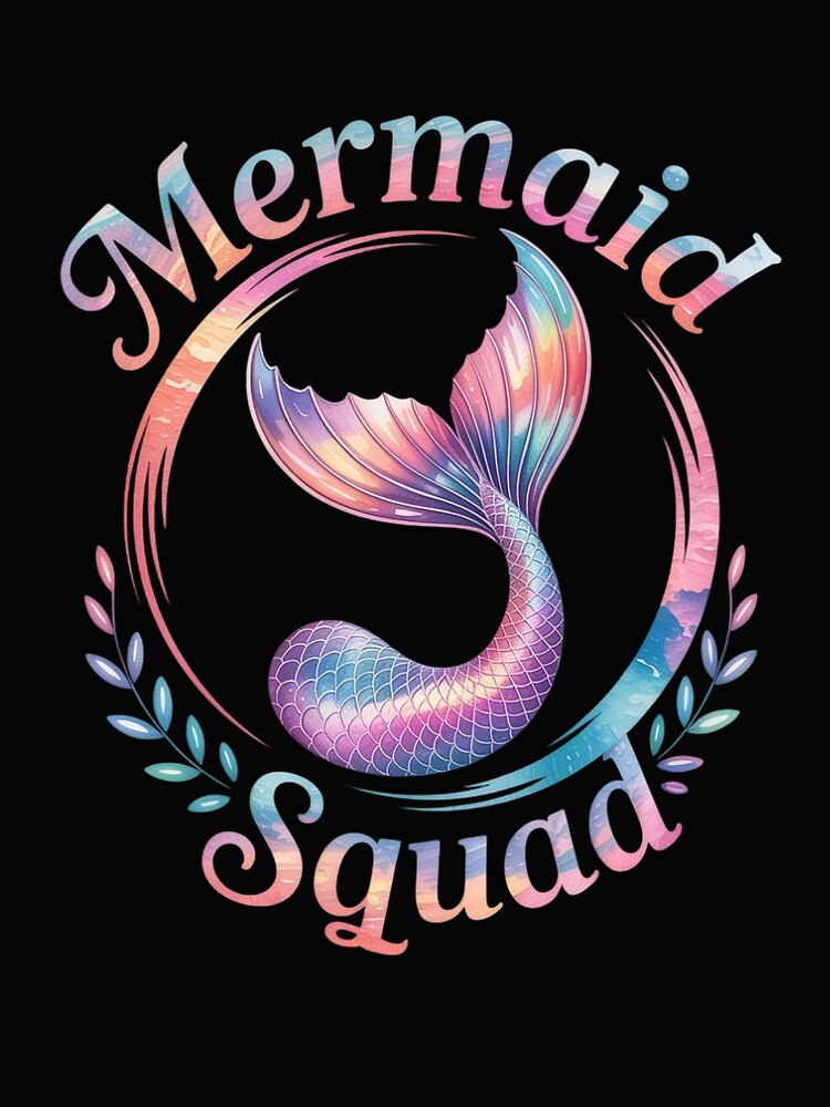 Mermaid Birthday Squad Party Matching Womens by AmparoBoyle