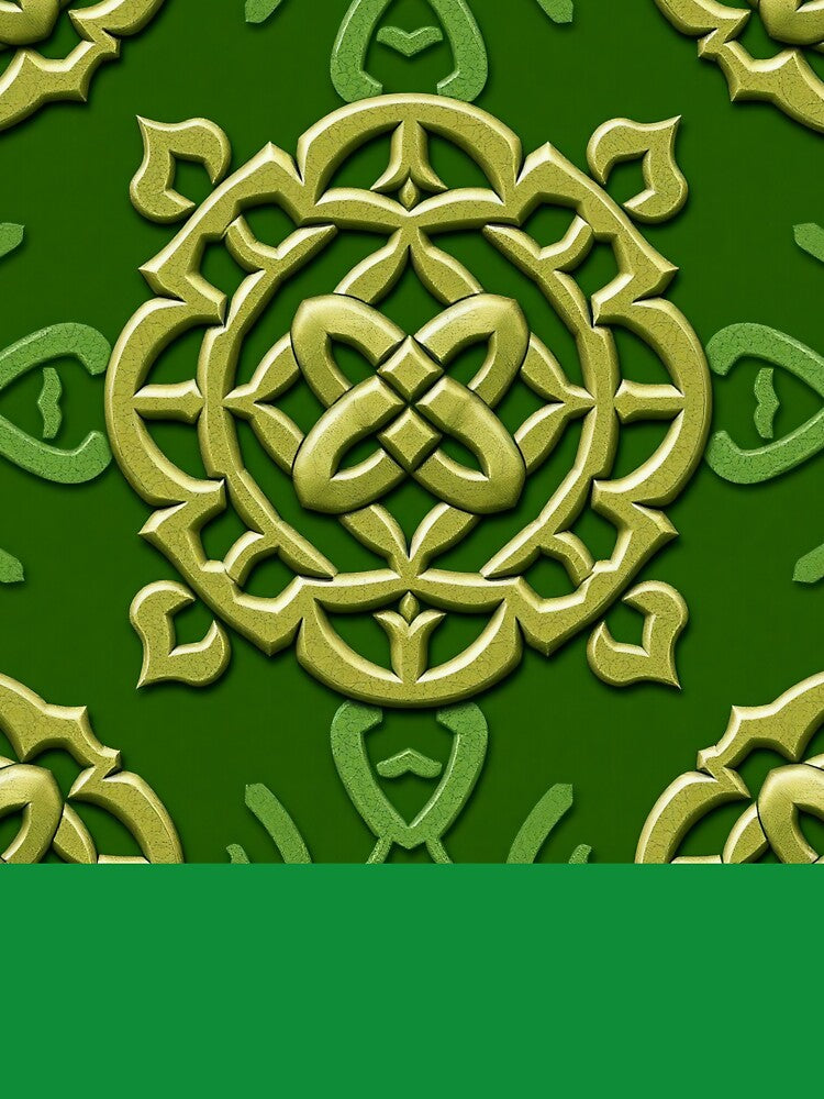 Ornate Gothic Knotwork Throw Pillow, 3D Haunted Forest Seamless Pattern, Gothic Decor Print, viking Design for Home Decor, apparel and accessories by TheGaliyaStudio