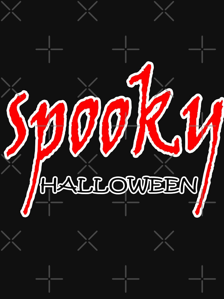 SPOOKY HALLOWEEN TEXT T-shirt and Standard Print Clothing Hats by TrendyTeeCenter