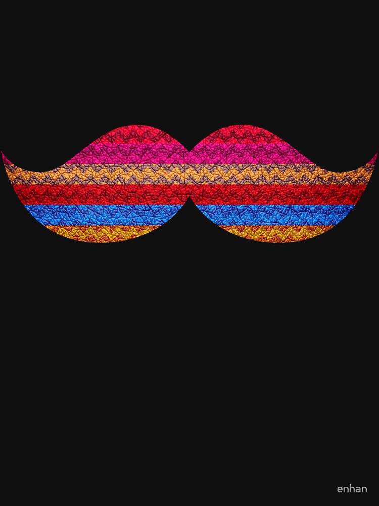 Funny Mustache Chevron Pattern by enhan Unisex