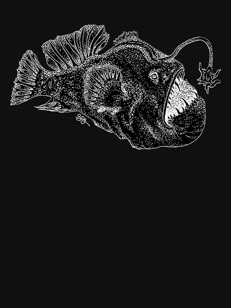Anglerfish (black) by the.martian.heron Unisex