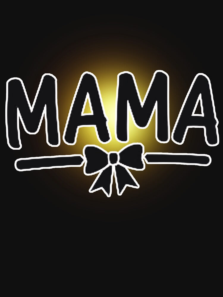 Custom Mama Minimalist Design with a "Glowing" or Neon Effect. by PriyaMagic