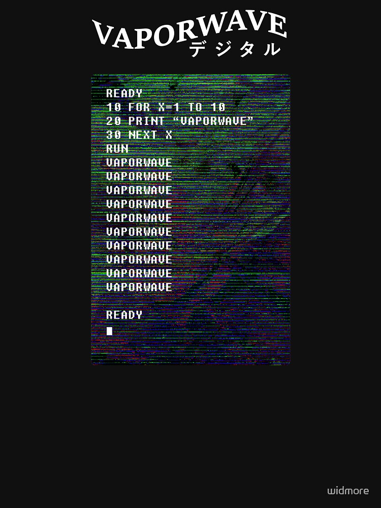 Vaporwave BASIC Code by widmore Unisex