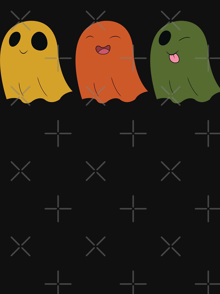 Trio of Cute Ghosts – Retro Halloween Vibes by Cannaxes Studio