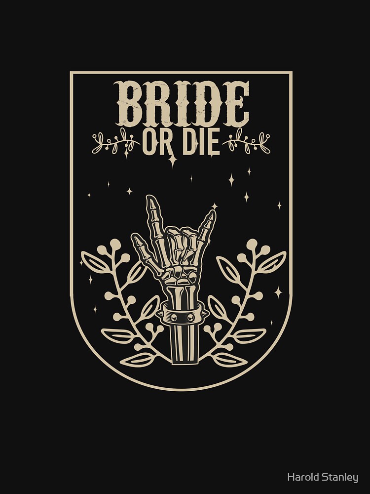 Bride Or Die Retro Halloween Bachelorette Matching by Harold Stanley