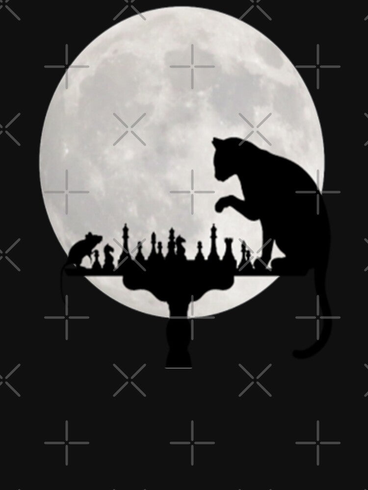 Cat and Rat Playing Chess by ipan Unisex