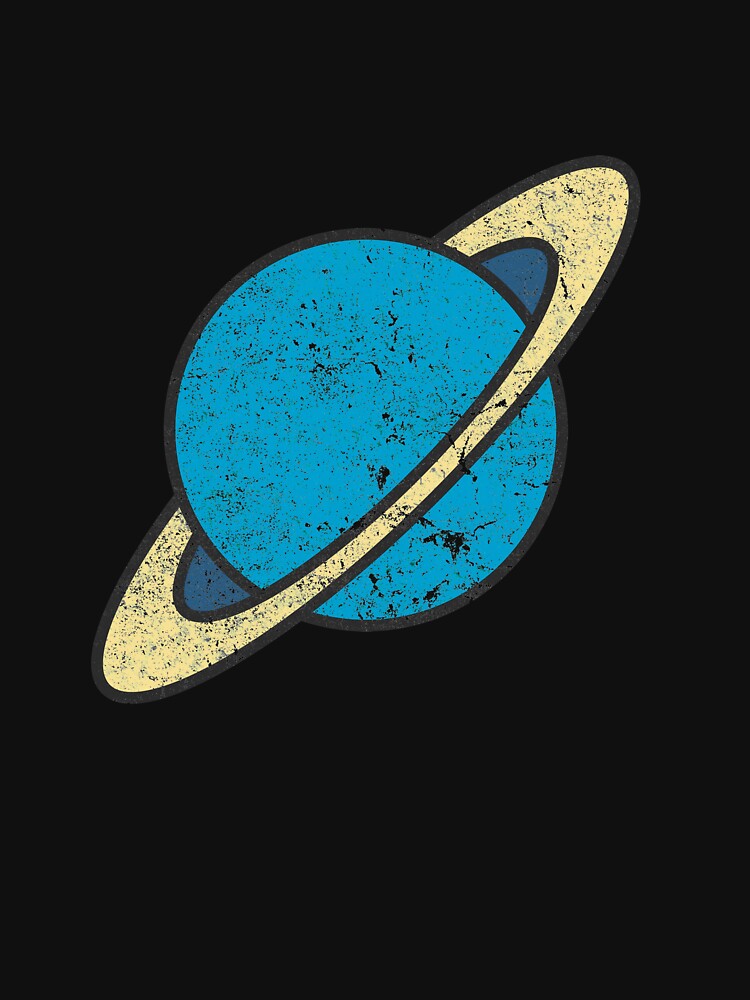 Vintage Illustrated Planet Saturn by vladocar