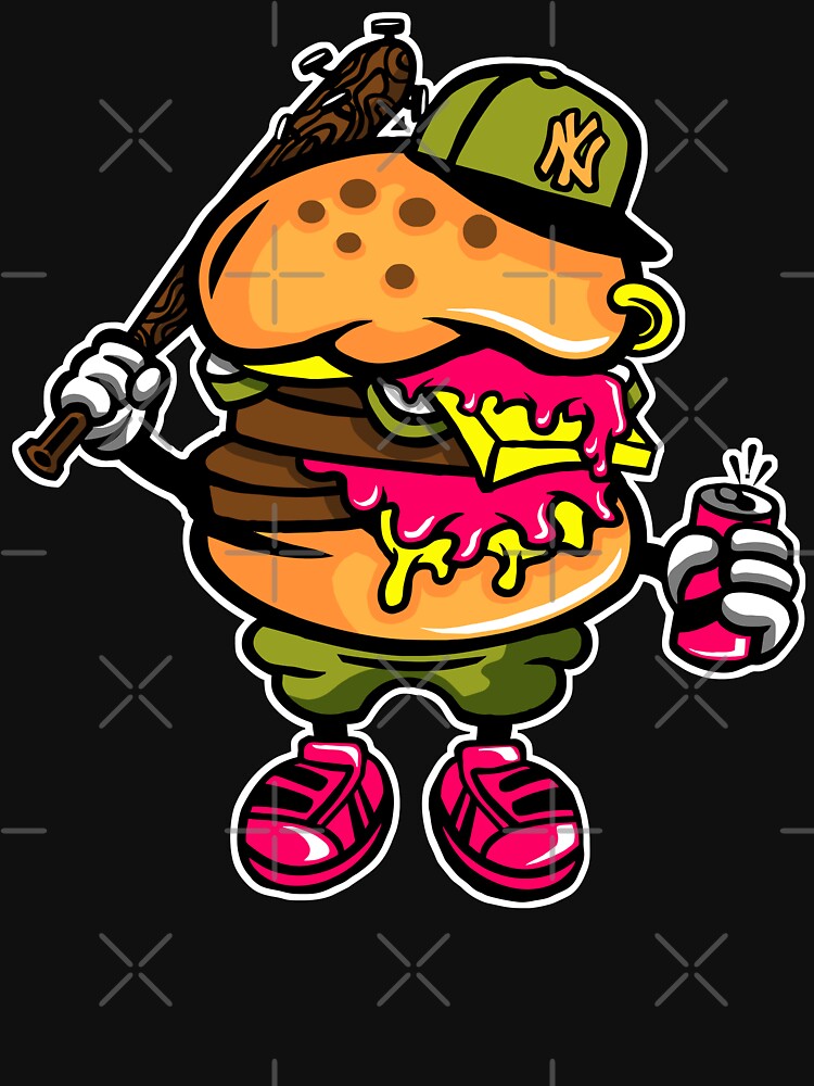 Burger Bastard Cartoon by Cheap Women's Shirts Unisex