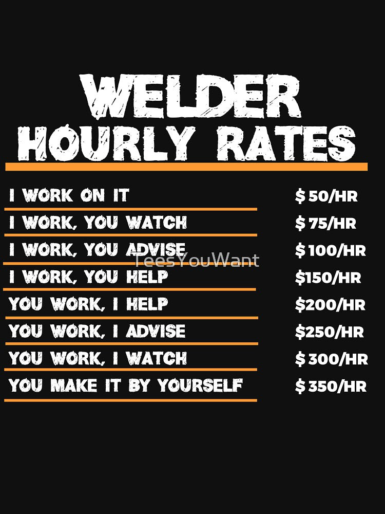 Welder Hourly Rates by TeesYouWant