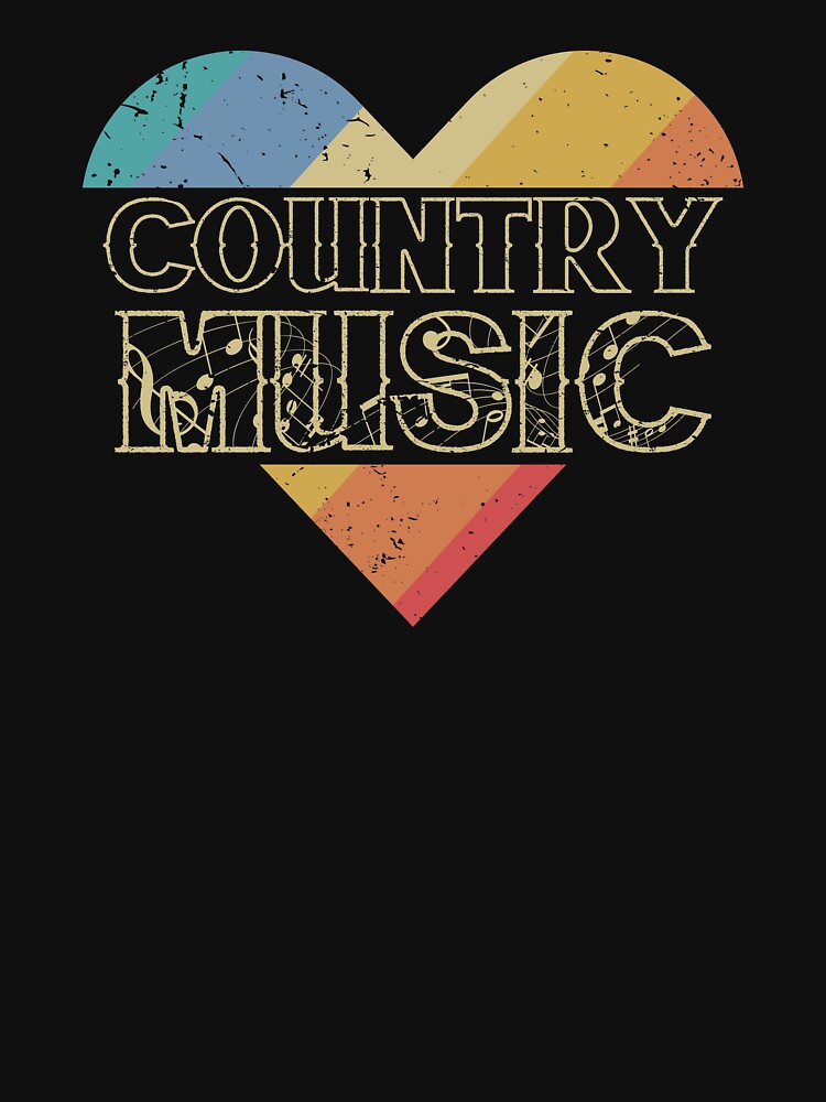 I Love Country Design Country Music Lover Gift Idea design product by Lisbob