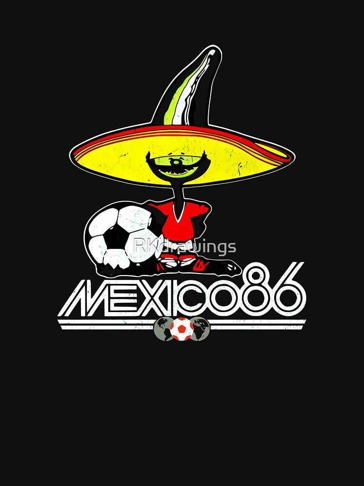 Mexico 86 World Cup Pique Retro Vintage _90751770 by RKdrawings Unisex