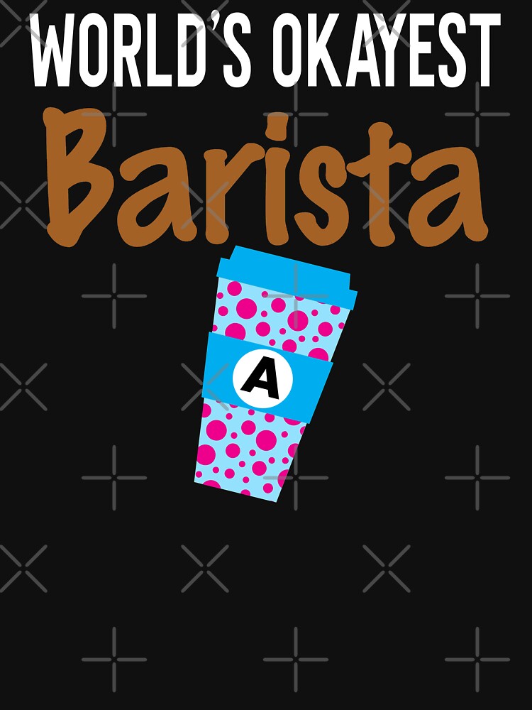 World's Okayest Barista Monogram A by ZiesMerch