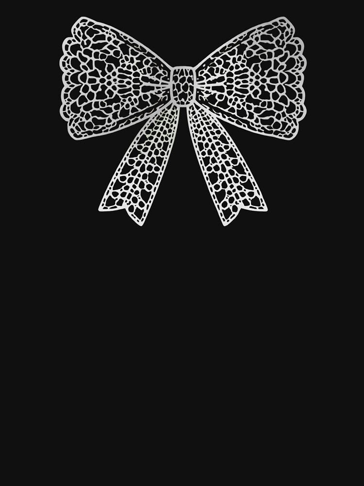 White floral lace bow by uunaa Unisex