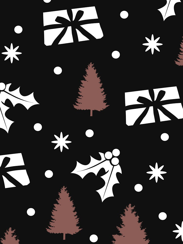 Christmas Pine Forest Pattern, christmas Holiday Evergreen , Cheerful Nordic Winter Decor by NADIASHOP86