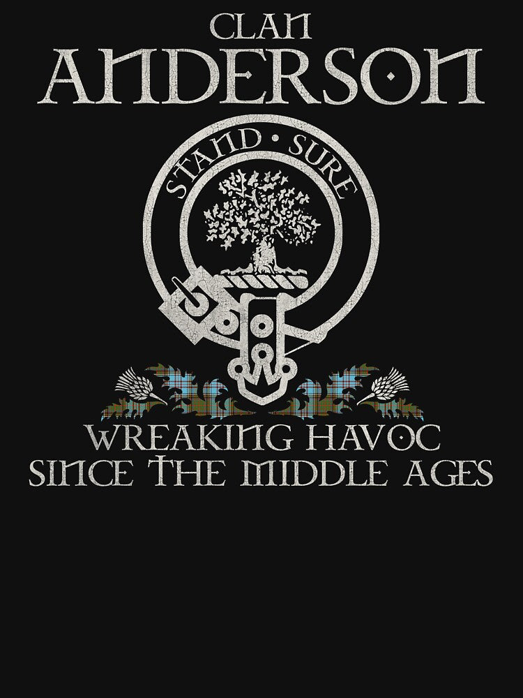 Clan Anderson crest Scottish surname tartan Thistle vintage by Clan1093