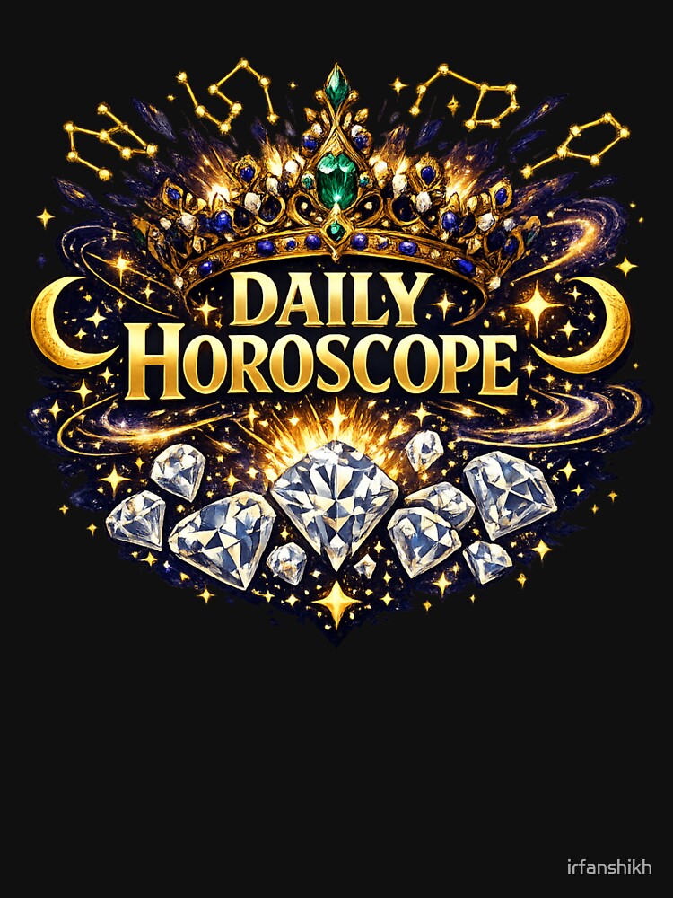 Royal Crown Zodiac Daily Horoscope Astrology Cosmic Design by irfanshikh