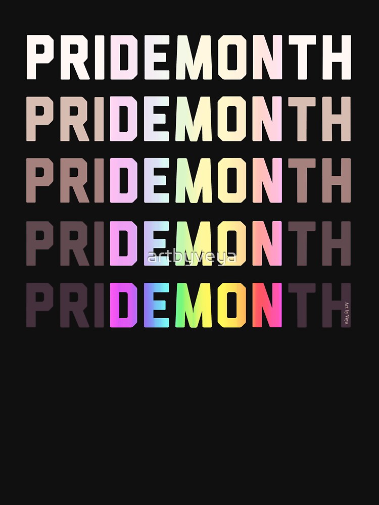 PriDEMONth rainbow vintage by Art by Veya Unisex
