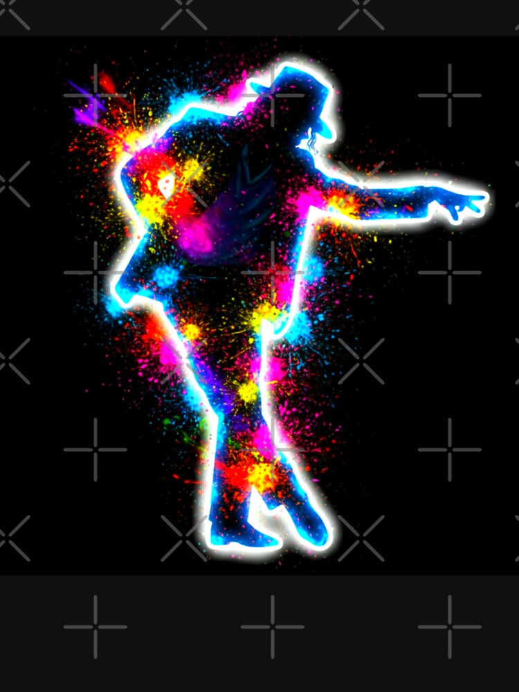 Michael Jackson Neon Glow Dance King Splatter Art by ExploreAura Studio Unisex