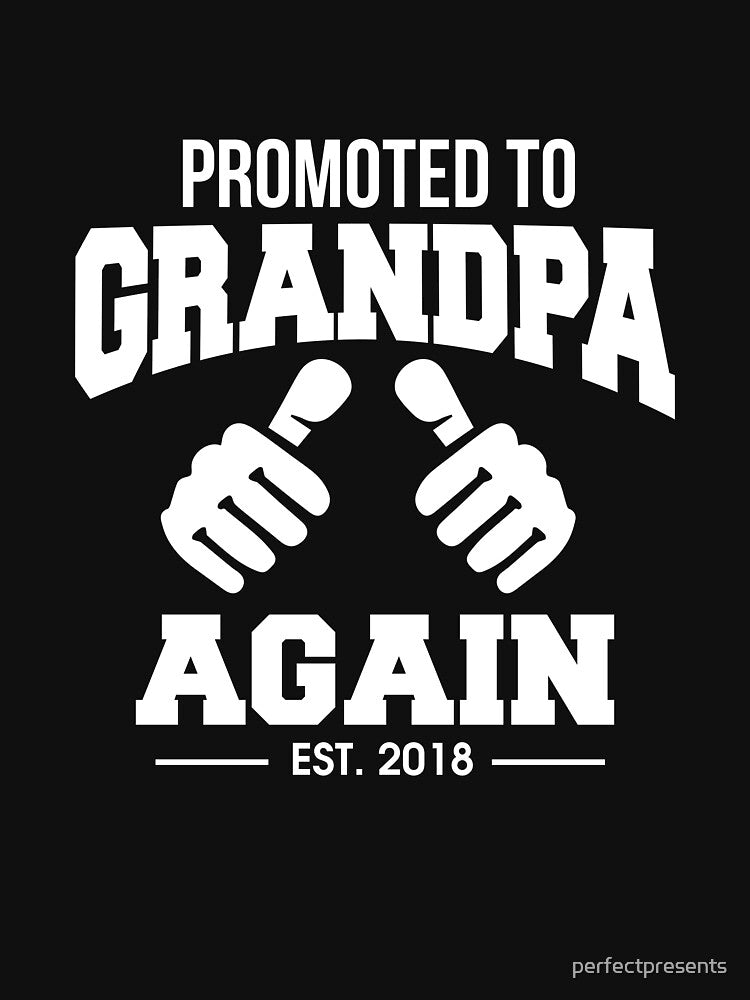 Promoted to Grandpa Again Funny by perfectpresents