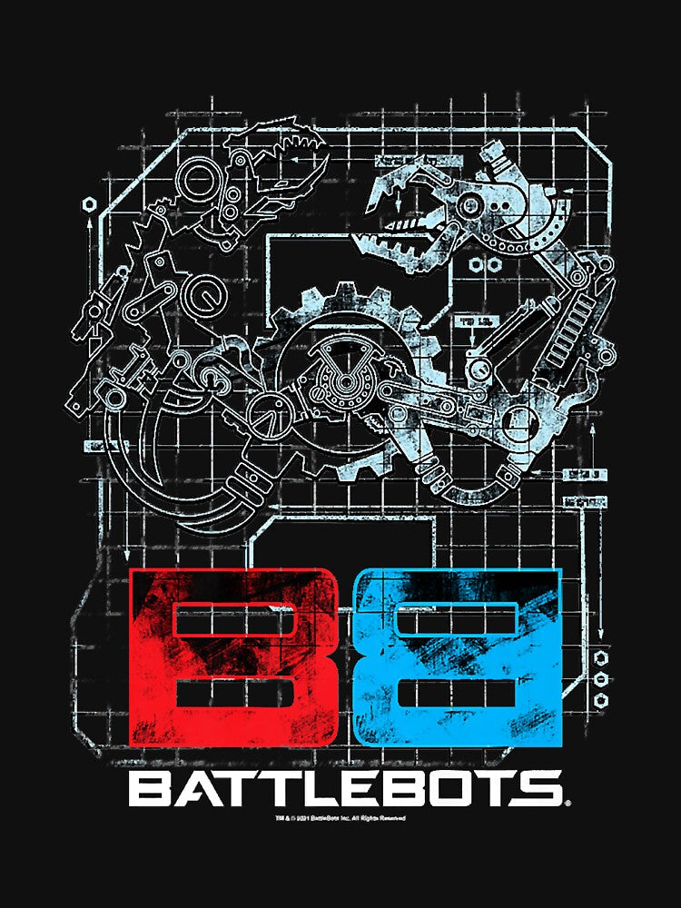 Battle'Bots Robot Schematics Logo Premium by DanielNaderer Unisex
