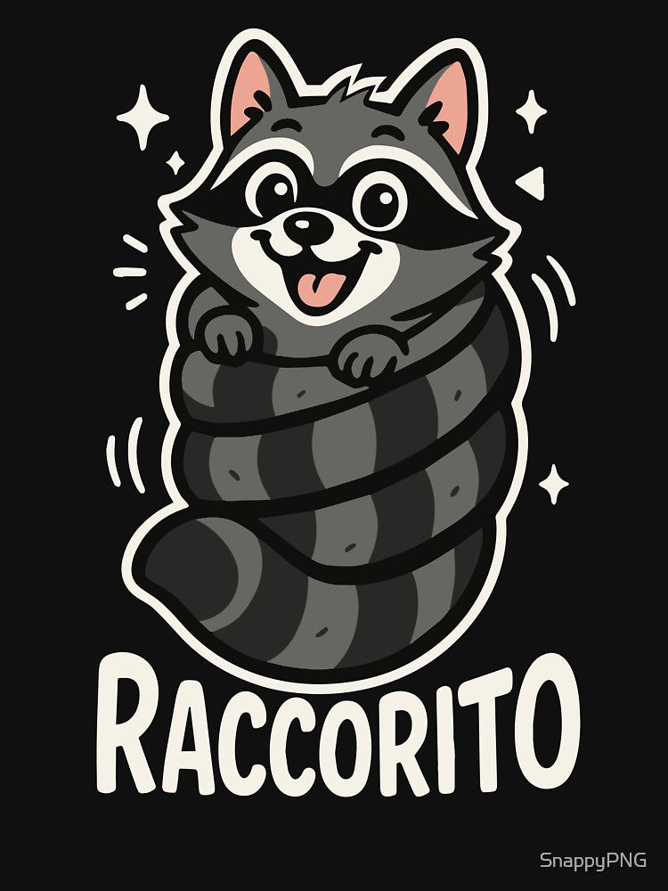 Cute Raccorito Raccoon Burrito by SnappyPNG