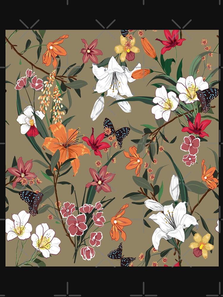 fitted flowers pattern by virilamissa Unisex