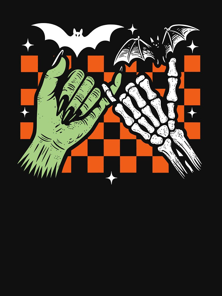 Halloween Vibes Funny Skeleton Hand by suhairee-studio