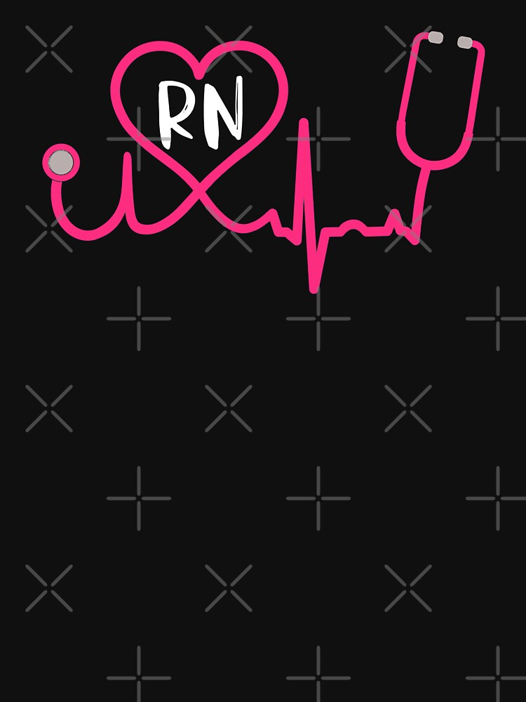 Registered Nurse RN EKG Stethoscope Heart Heartbeat by GardNewerd
