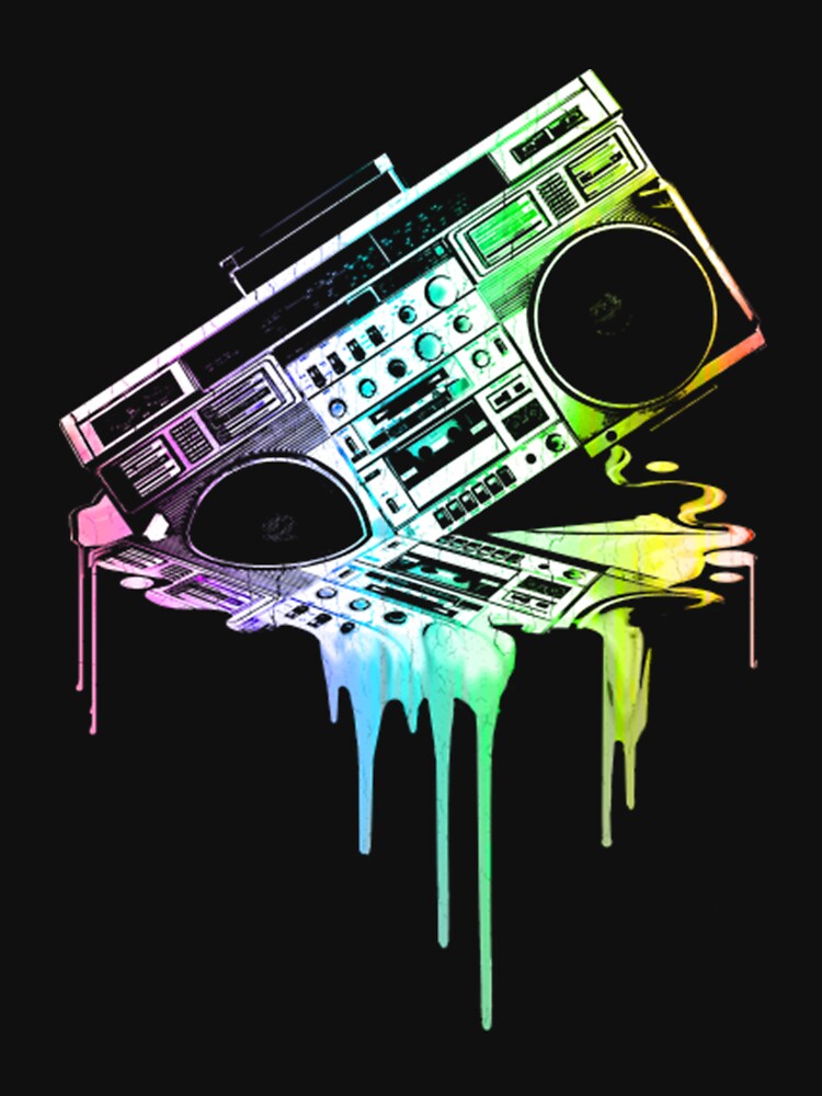 Melting Boombox (vintage distressed look) by CsaDmio