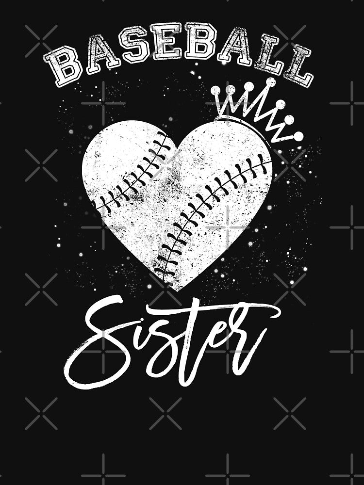 Love Heart Crown Baseball Sister Mother's Day Mom Mami by MichelSorour