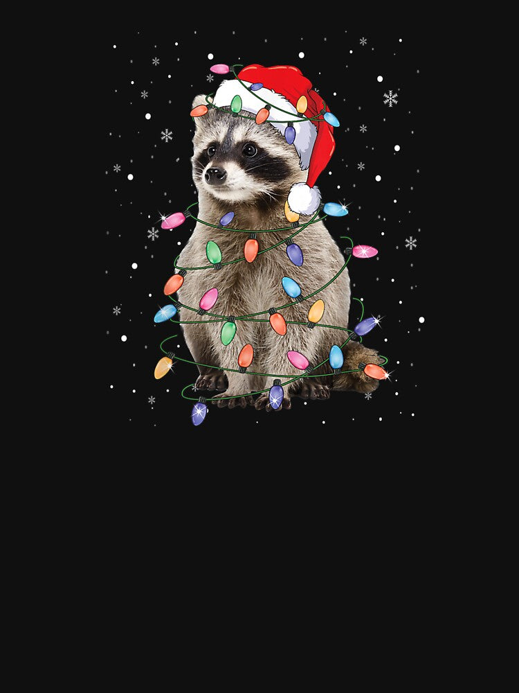 Christmas Raccoon Santa Hat Christmas Lights by BuncoHearas