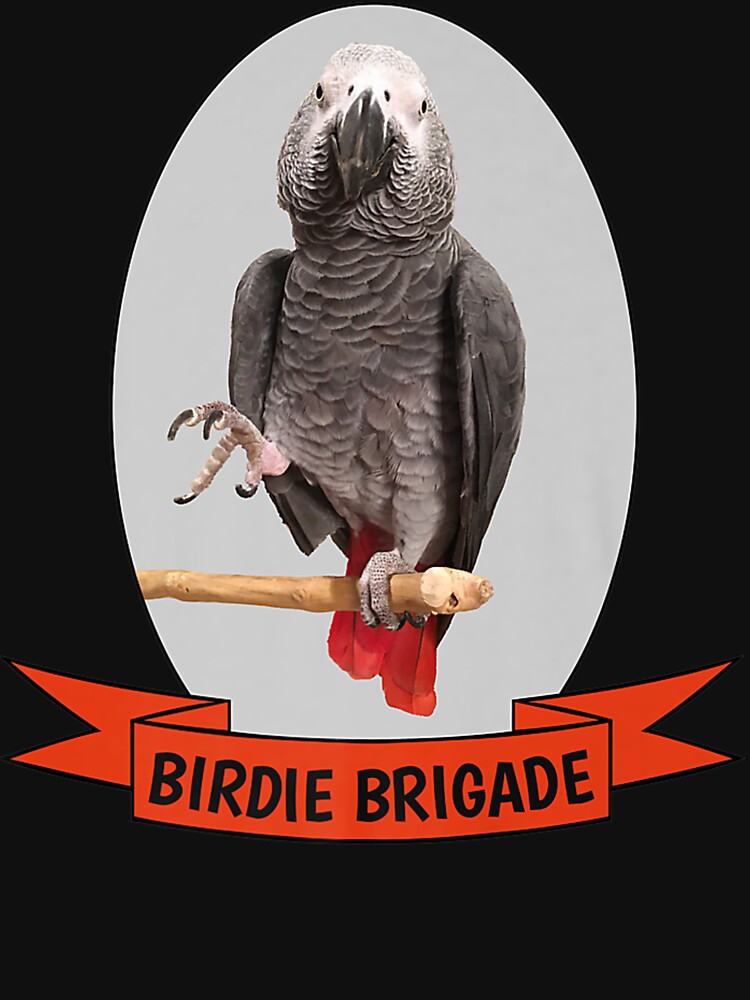 Birdie Brigade African Grey Parrot Premium by llanetdctrib Unisex