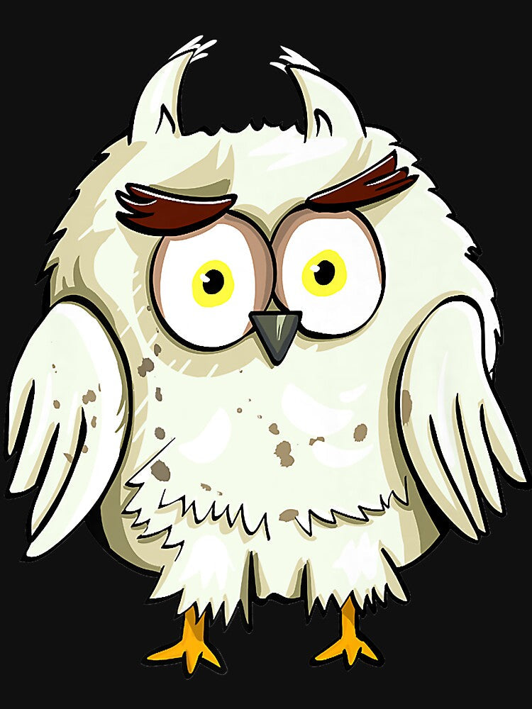 Snow Owl Cartoon Premium by MillsThomas Unisex
