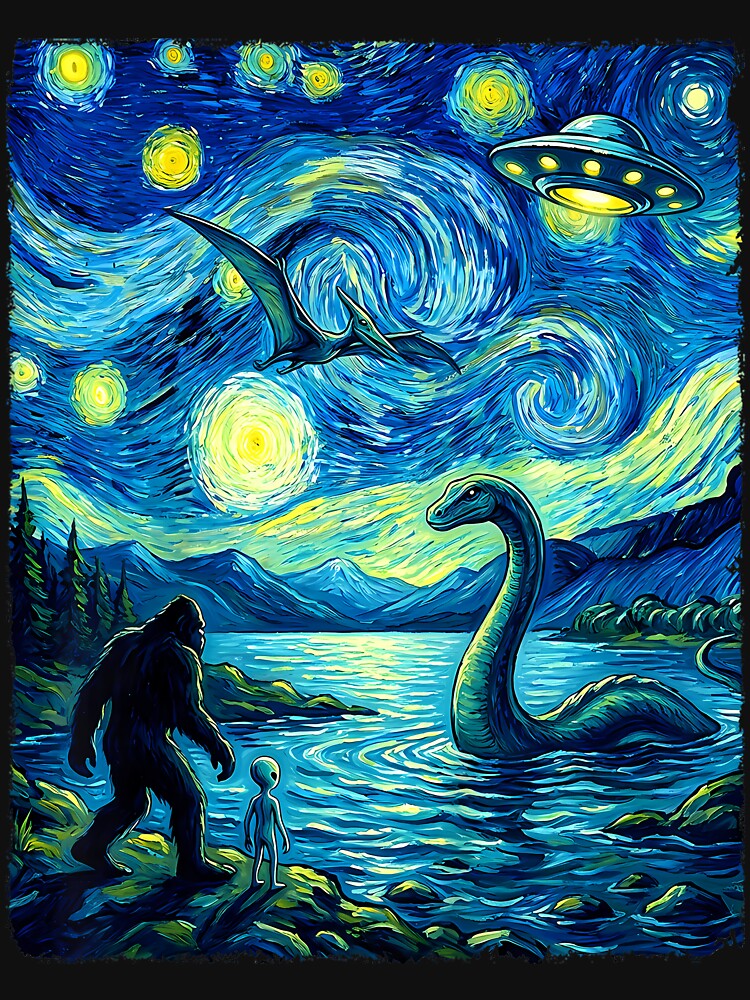 Bigfoot Loch Ness Monster Alien UFO Funny for Men Women Kid by GreggRoss Unisex