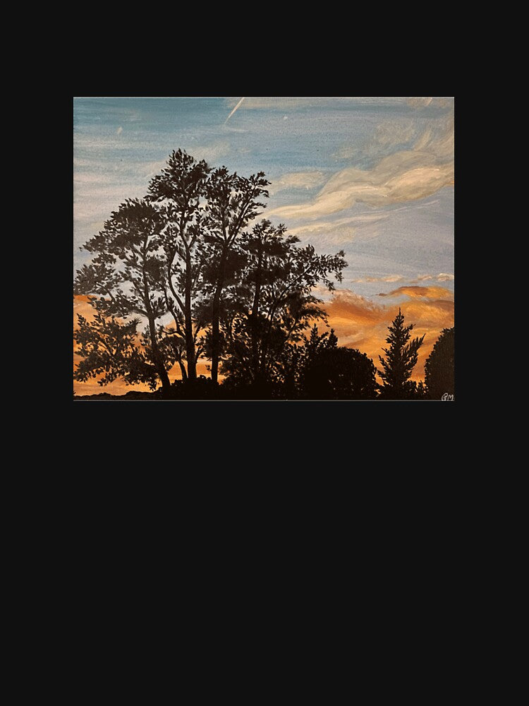 Sunset Tree Line Painting Premium by SilvanaBartheld Unisex