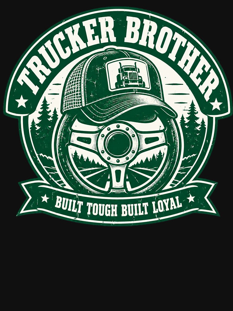 Trucker Brother - Built Tough Built Loyal by Haque Designs