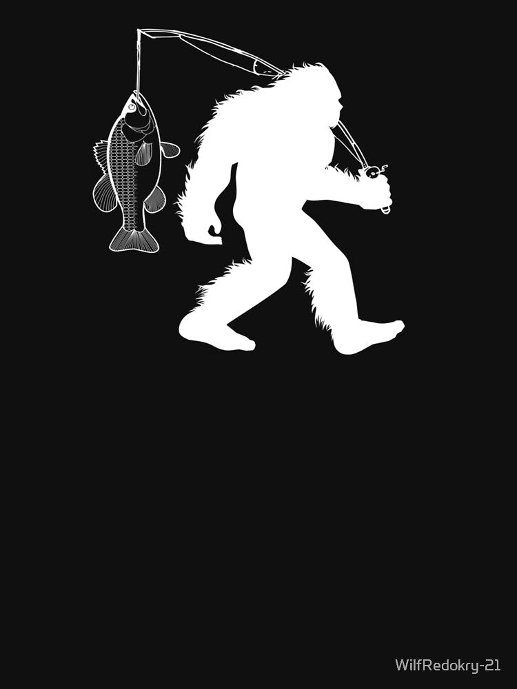 Fishing Bigfoot Funny Fisherman Sasquatch by WilfRedokry-21