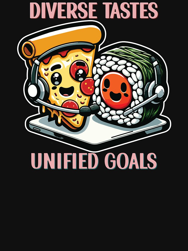 "Culinary Coalition" - Pizza and Sushi workplace humor by PrintMastery Unisex