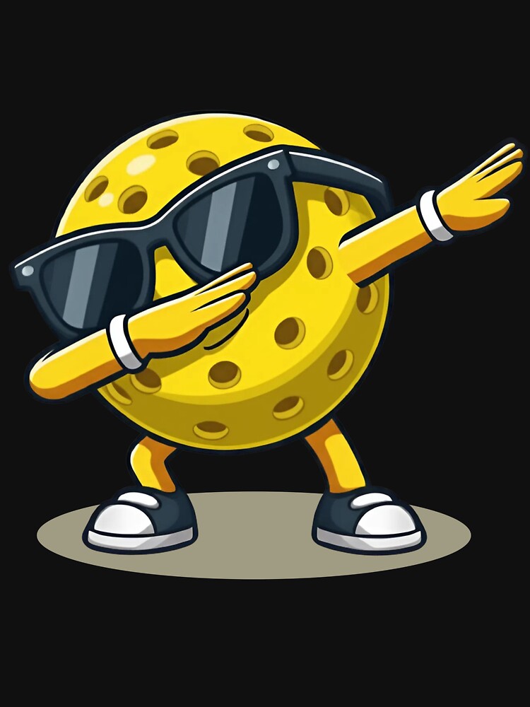 Dabbing Pickleball Cool Cartoon Character by LarryMBrown Unisex