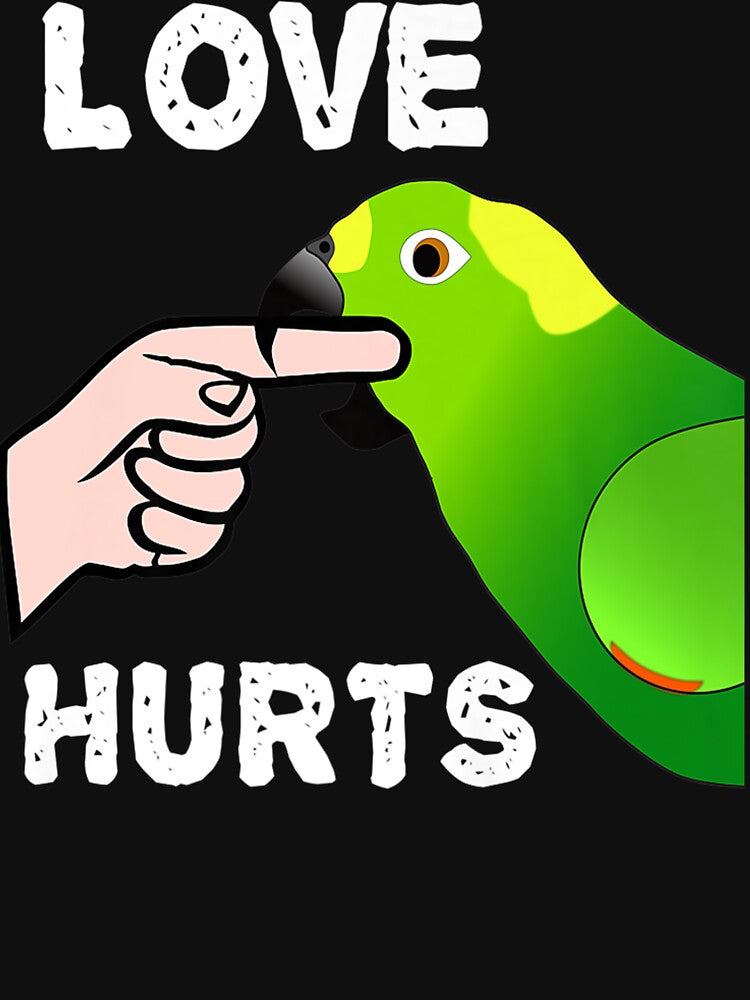 Love Hurts Naped Amazon Parrot Premium by fugoctcoe Unisex