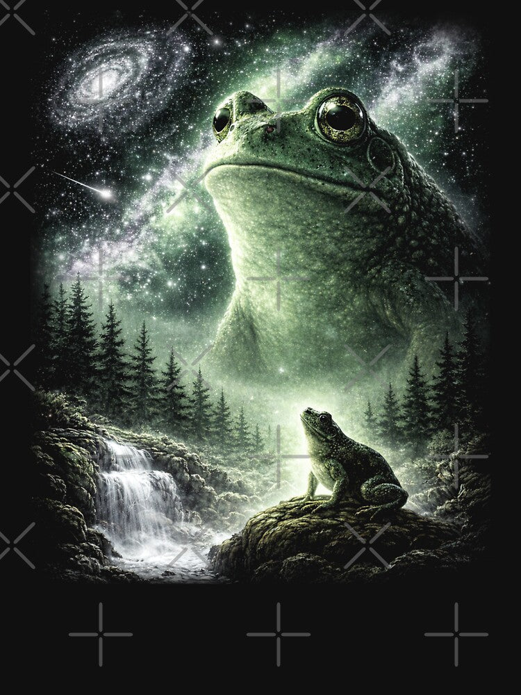 Frog Howling to The Moon Vintage 90s Retro Frog Graphic by will freed18 Unisex