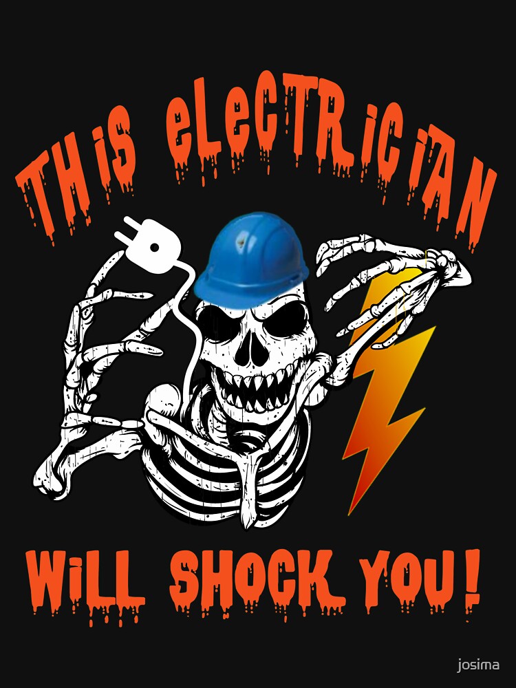 This Electrician Will Shock You Halloween Skeleton Electrical Experts Gift by josima