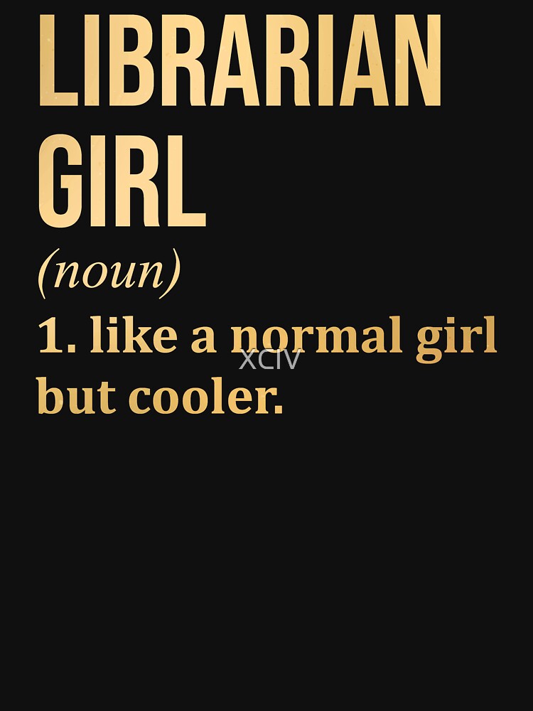 Librarian Girl Definition Library in Gold by XCIV