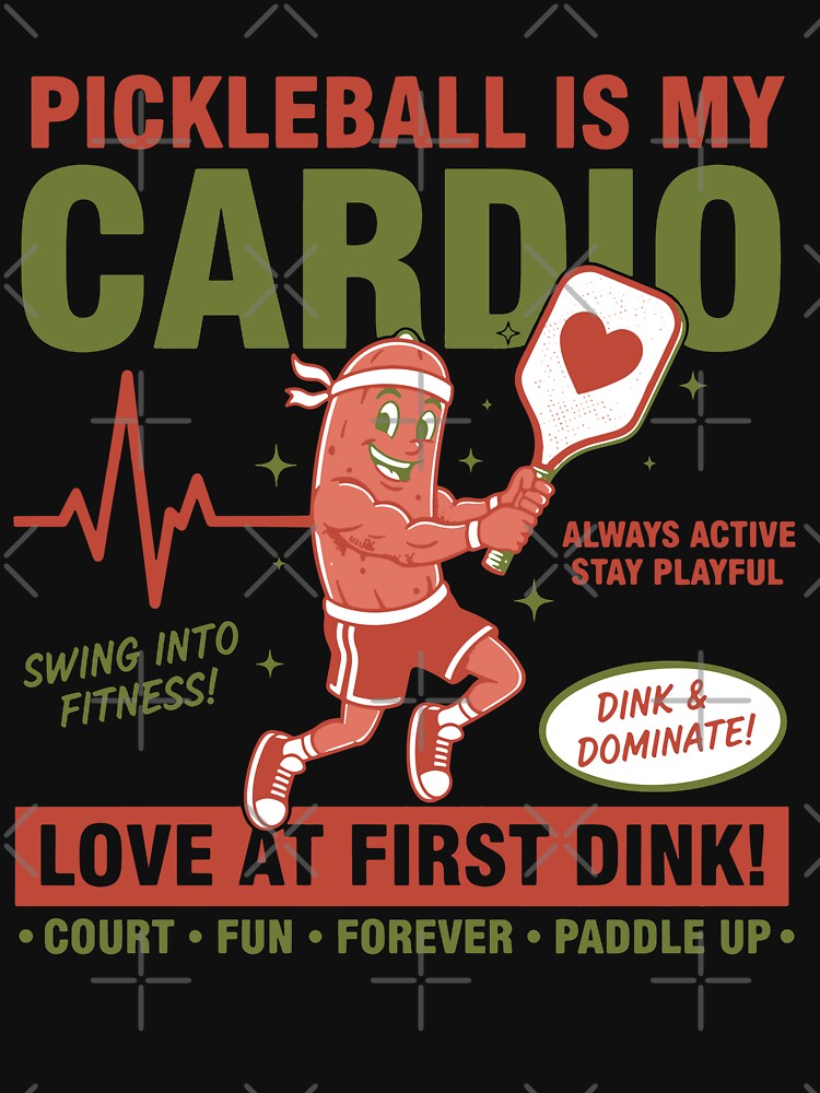 Pickleball Is My Cardio Funny Pickleball Player by LuminOrb