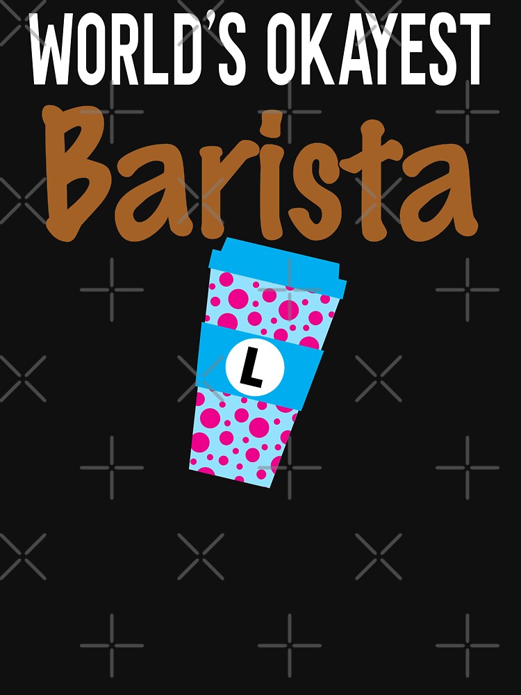 World's Okayest Barista Monogram L by ZiesMerch