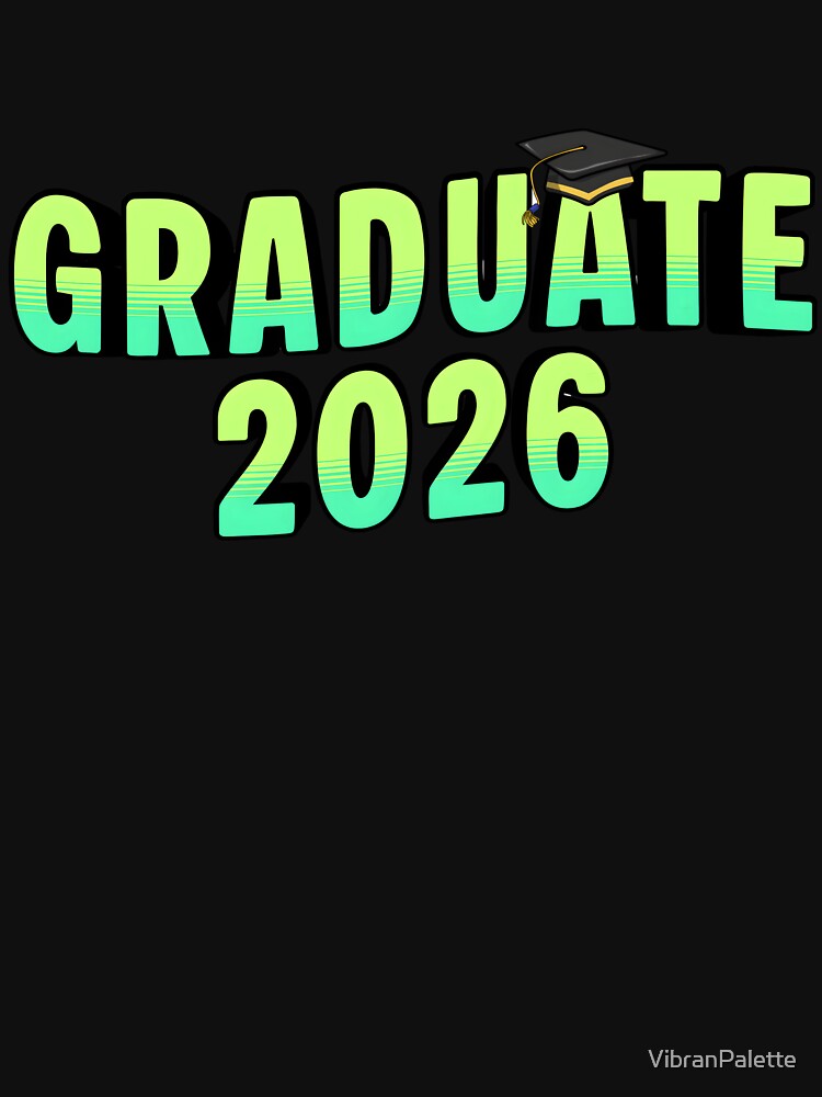 Senior Class of 2026 Green Gradient Sublimation Graphic by VibranPalette