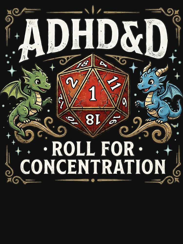 ADHD And D Roll For Concentration by JODYSMORGAN Unisex